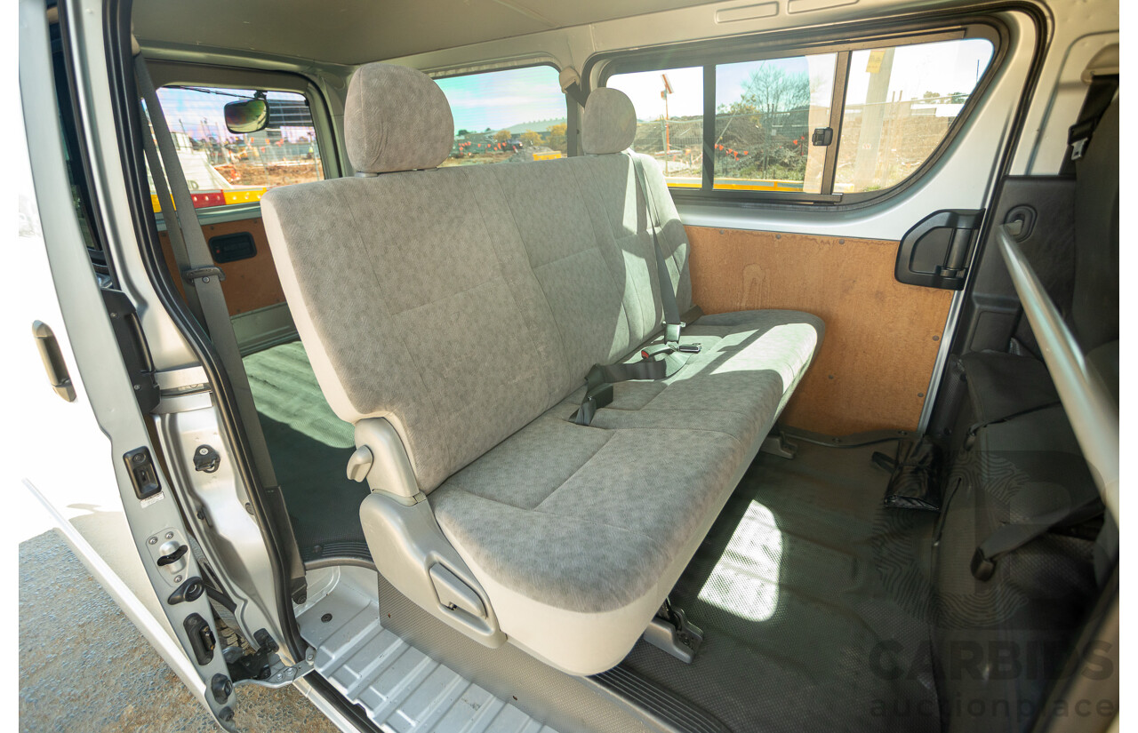 1/2012 Toyota Hiace LWB KDH206V (4x4) MY12 4d Van Silver Turbo Diesel 3.0L - Import