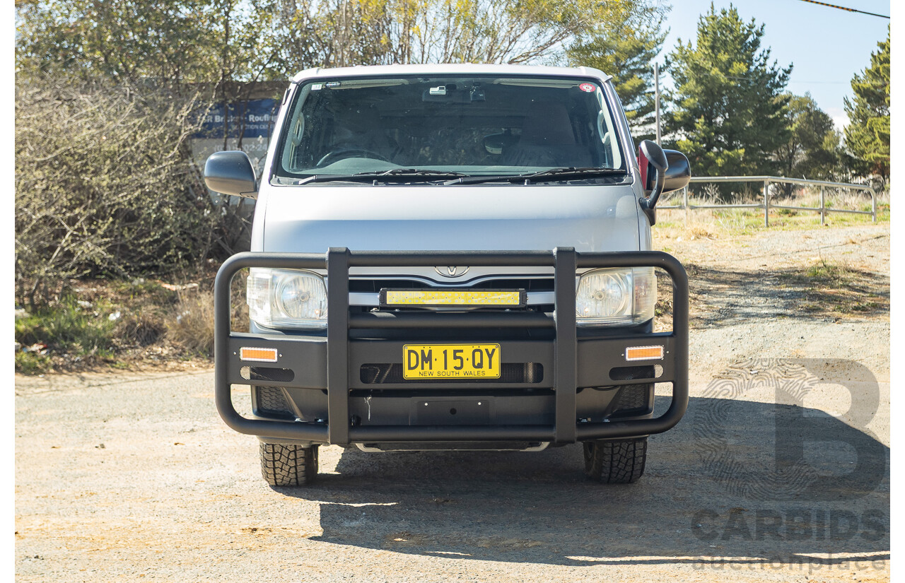 1/2012 Toyota Hiace LWB KDH206V (4x4) MY12 4d Van Silver Turbo Diesel 3.0L - Import