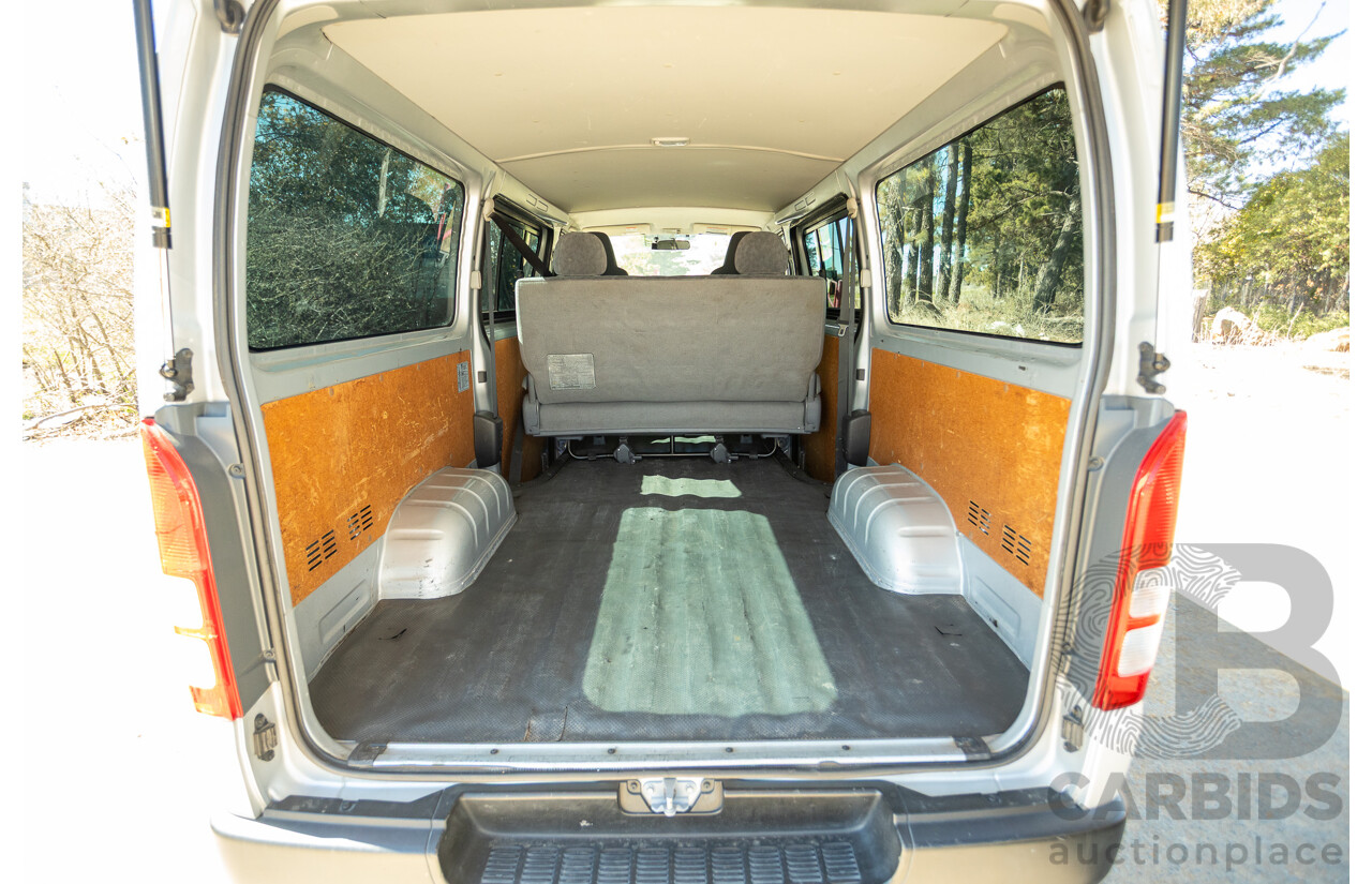 1/2012 Toyota Hiace LWB KDH206V (4x4) MY12 4d Van Silver Turbo Diesel 3.0L - Import