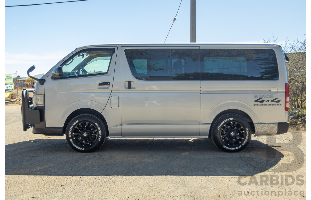 1/2012 Toyota Hiace LWB KDH206V (4x4) MY12 4d Van Silver Turbo Diesel 3.0L - Import