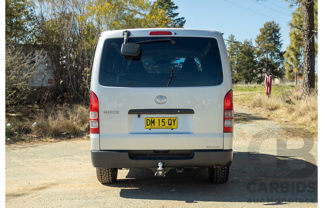 1/2012 Toyota Hiace LWB KDH206V (4x4) MY12 4d Van Silver Turbo Diesel 3.0L - Import