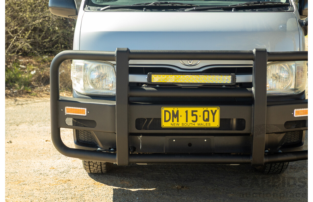 1/2012 Toyota Hiace LWB KDH206V (4x4) MY12 4d Van Silver Turbo Diesel 3.0L - Import