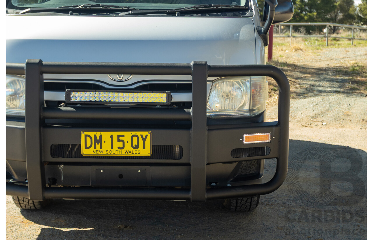 1/2012 Toyota Hiace LWB KDH206V (4x4) MY12 4d Van Silver Turbo Diesel 3.0L - Import