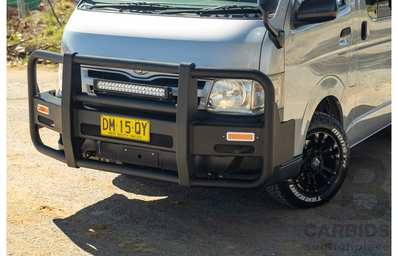 1/2012 Toyota Hiace LWB KDH206V (4x4) MY12 4d Van Silver Turbo Diesel 3.0L - Import