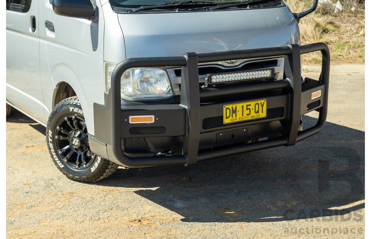 1/2012 Toyota Hiace LWB KDH206V (4x4) MY12 4d Van Silver Turbo Diesel 3.0L - Import