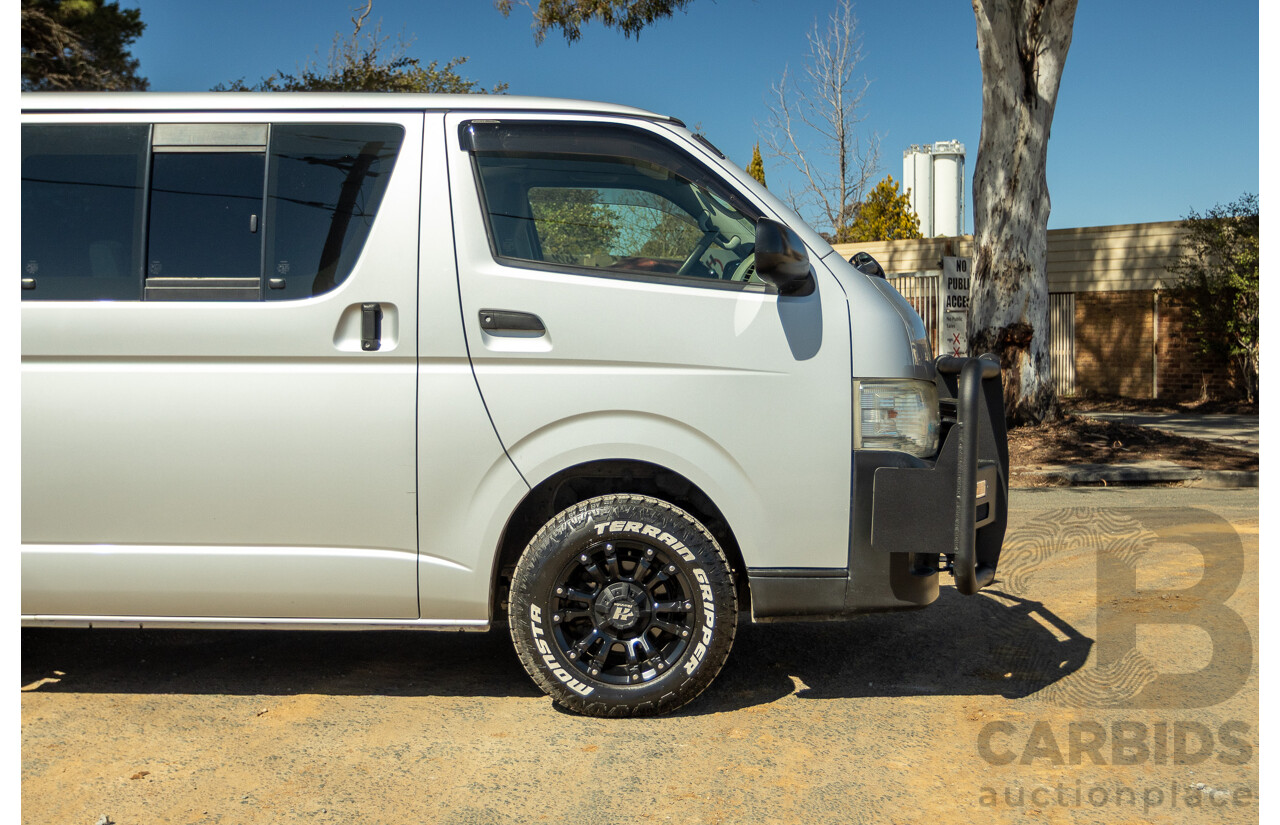 1/2012 Toyota Hiace LWB KDH206V (4x4) MY12 4d Van Silver Turbo Diesel 3.0L - Import