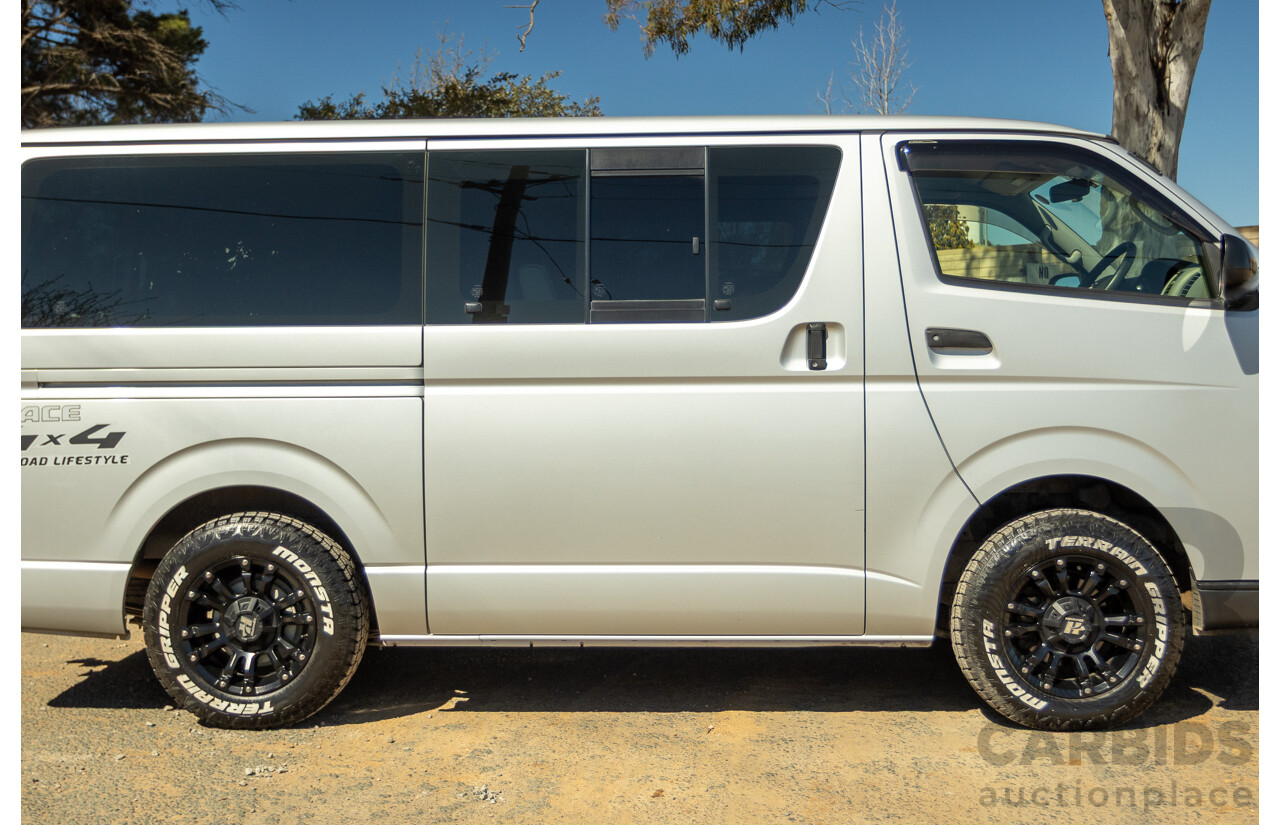 1/2012 Toyota Hiace LWB KDH206V (4x4) MY12 4d Van Silver Turbo Diesel 3.0L - Import