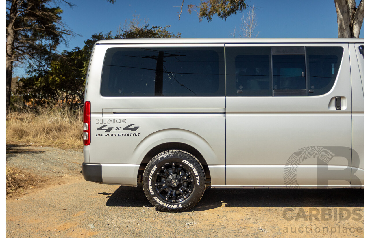 1/2012 Toyota Hiace LWB KDH206V (4x4) MY12 4d Van Silver Turbo Diesel 3.0L - Import