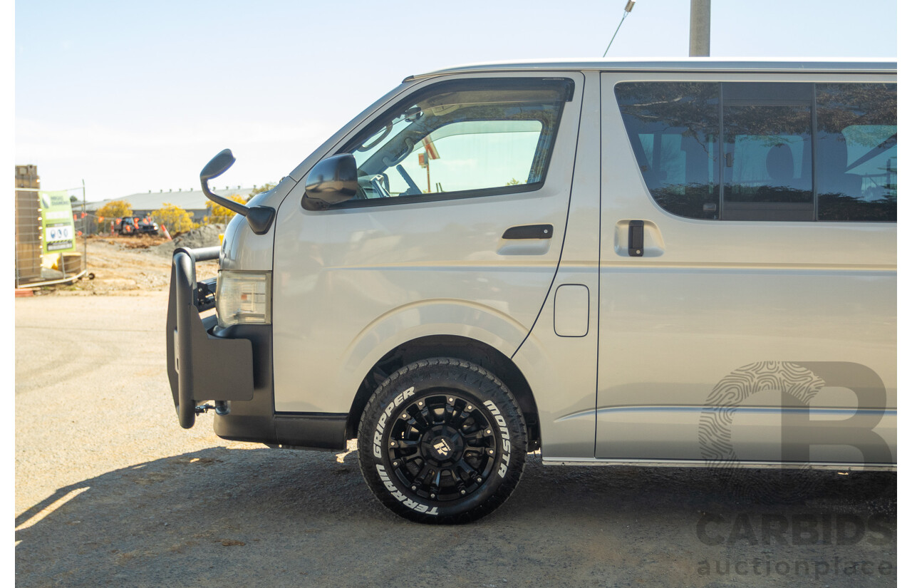 1/2012 Toyota Hiace LWB KDH206V (4x4) MY12 4d Van Silver Turbo Diesel 3.0L - Import