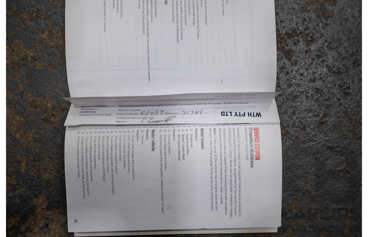 06/2016 Holden Commodore SV6 VF II 4D Sportwagon Prussian Steel Grey 3.6L