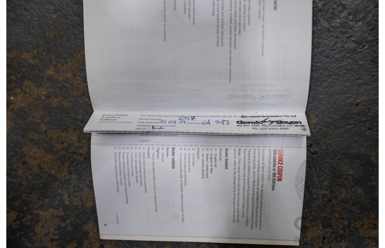 06/2016 Holden Commodore SV6 VF II 4D Sportwagon Prussian Steel Grey 3.6L