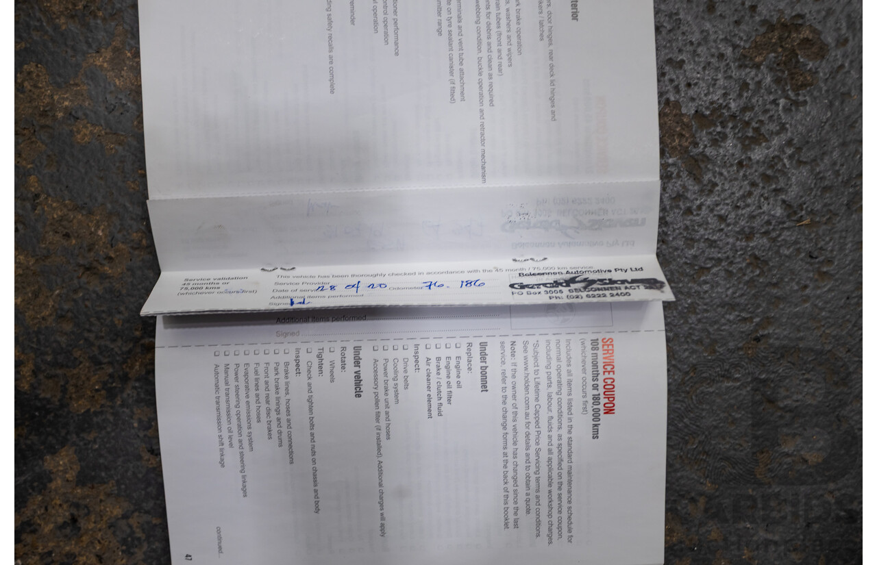 06/2016 Holden Commodore SV6 VF II 4D Sportwagon Prussian Steel Grey 3.6L