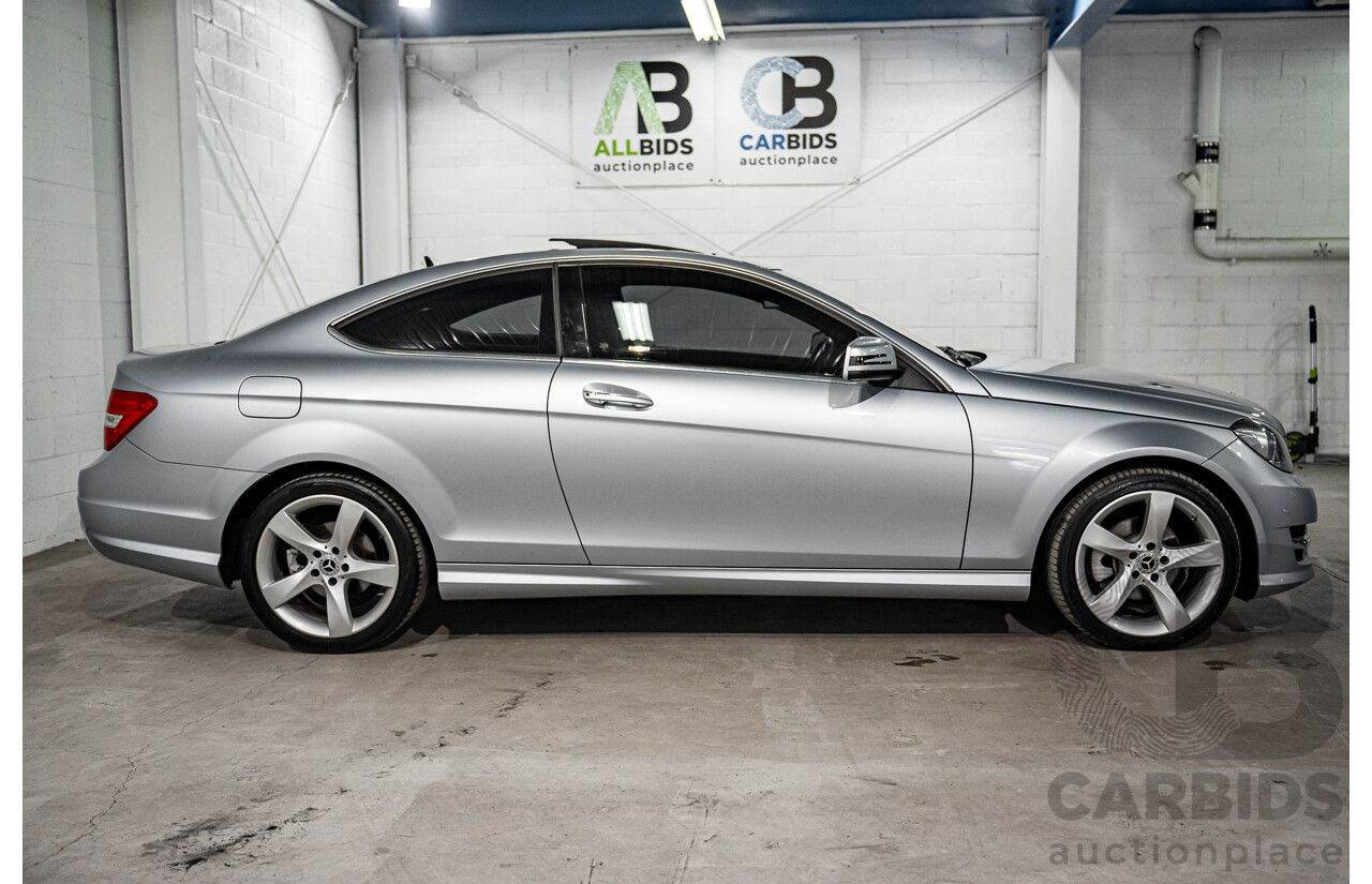 12/2014 Mercedes-Benz C180 W204 MY14 2d Coupe Diamond Silver Metallic Turbo 1.6L