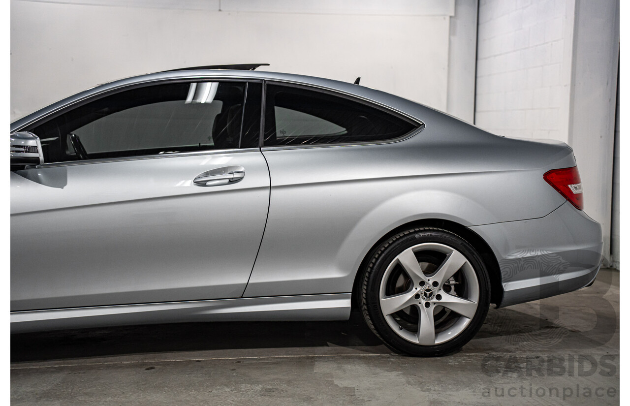 12/2014 Mercedes-Benz C180 W204 MY14 2d Coupe Diamond Silver Metallic Turbo 1.6L