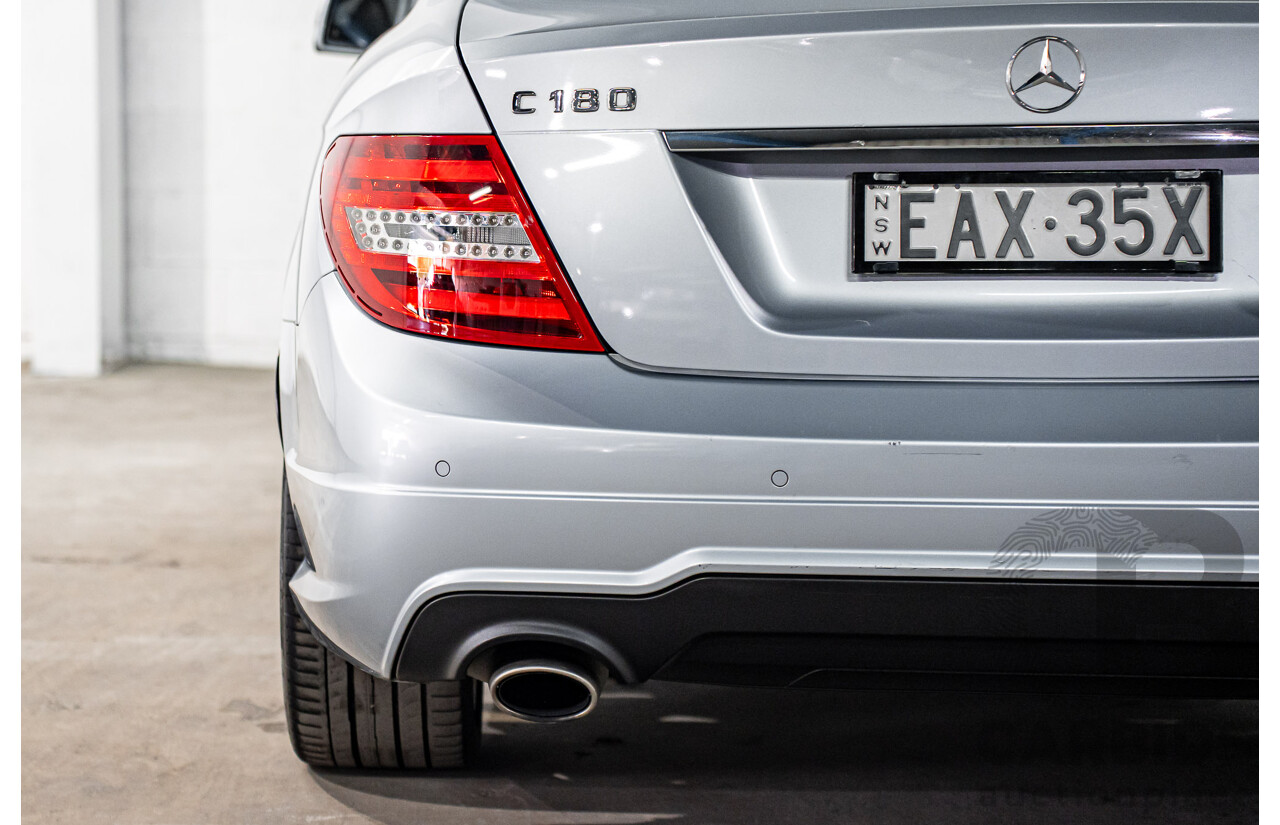 12/2014 Mercedes-Benz C180 W204 MY14 2d Coupe Diamond Silver Metallic Turbo 1.6L