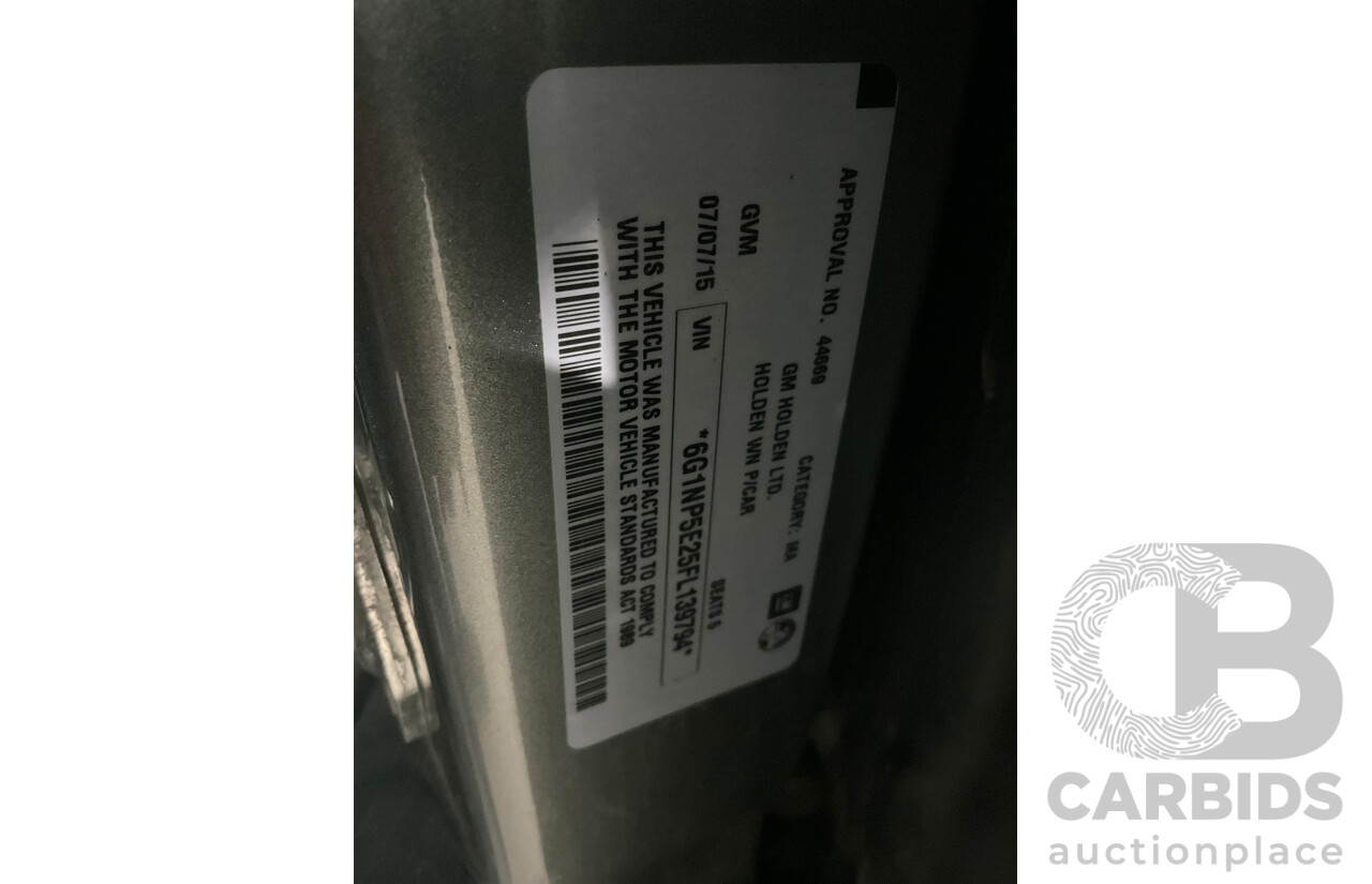 7/2015 Holden Caprice V WN MY15 4d Sedan Prussian Steel Grey Metallic V8 6.0L