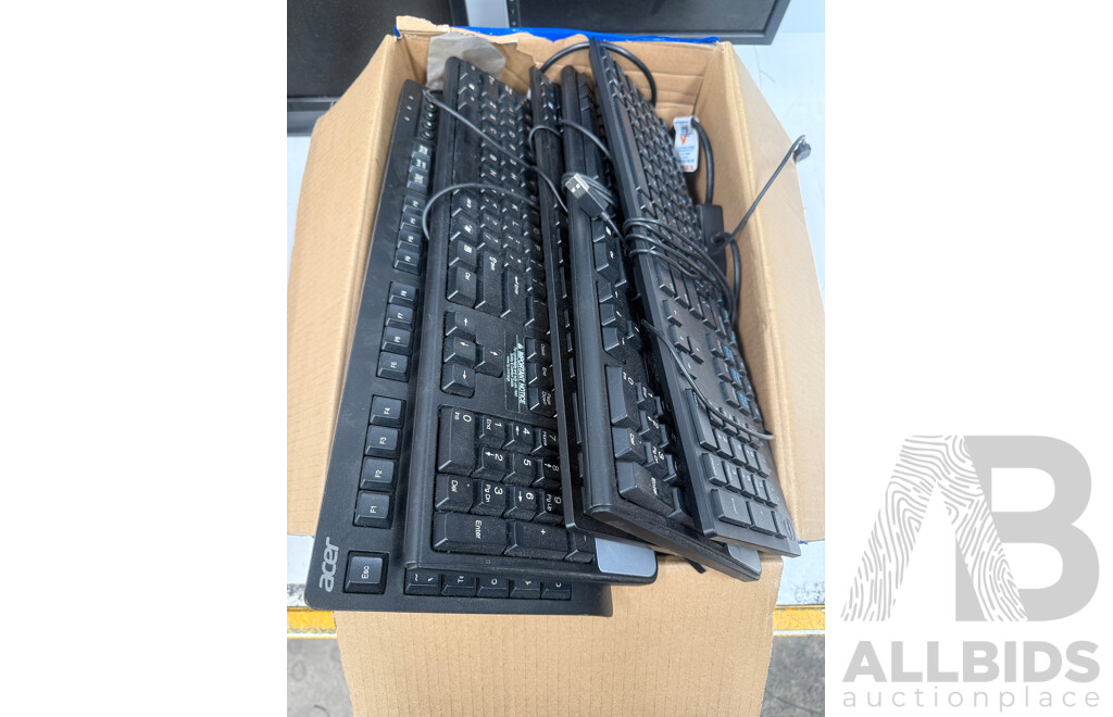 Assorted Dell Computer Monitors & Accessories - Assorted Power Supplys + Assorted Keyboards