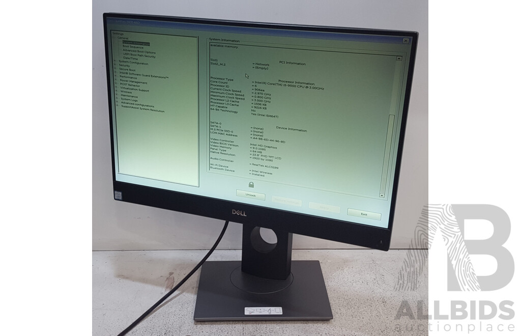 Dell OptiPlex 7470 AIO Intel Core i5 (9500) 3.00GHz-4.40GHz 6-Core CPU 23.8-Inch Touchscreen All-in-One Computer