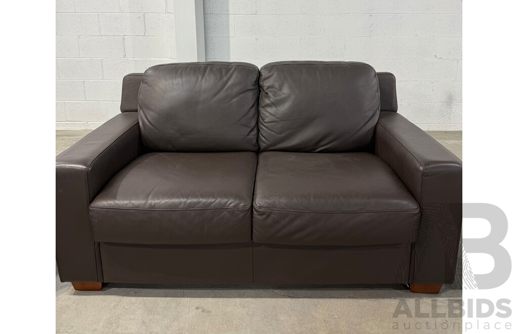 Berlin City Cocoa Leather Three Piece Lounge Suite