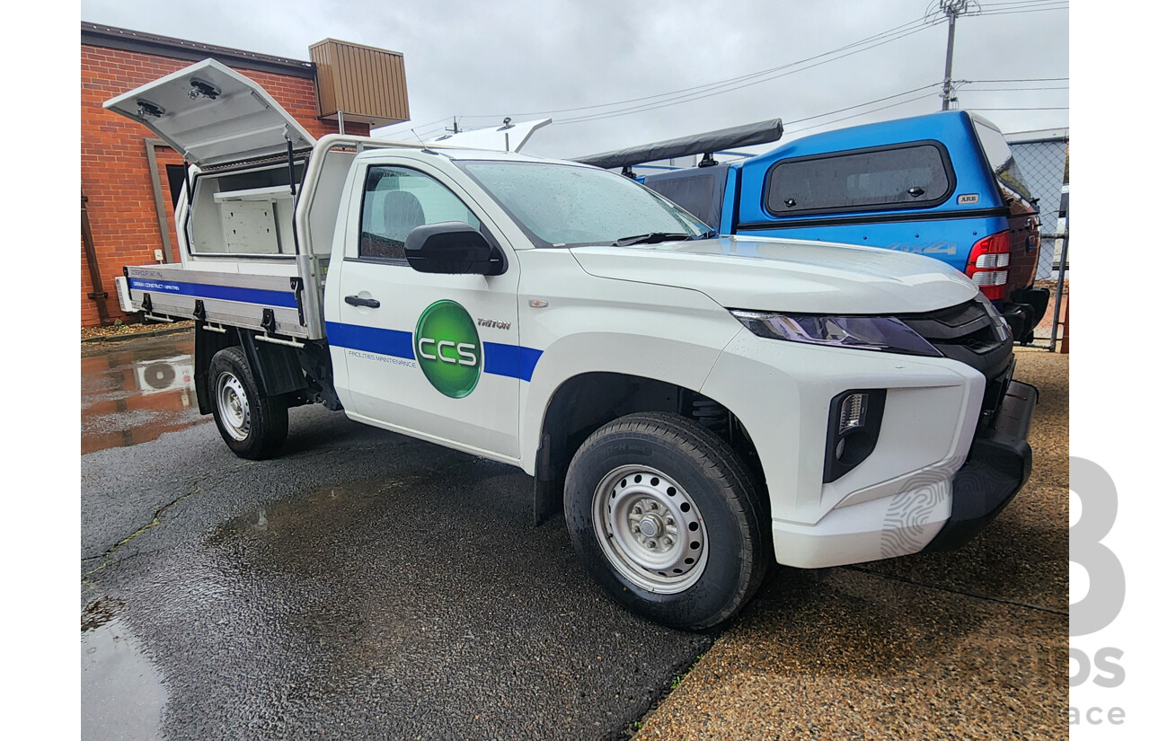 08/2021 Mitsubishi Triton GLX (4x2) MR MY21 C/Chas White 2.4L