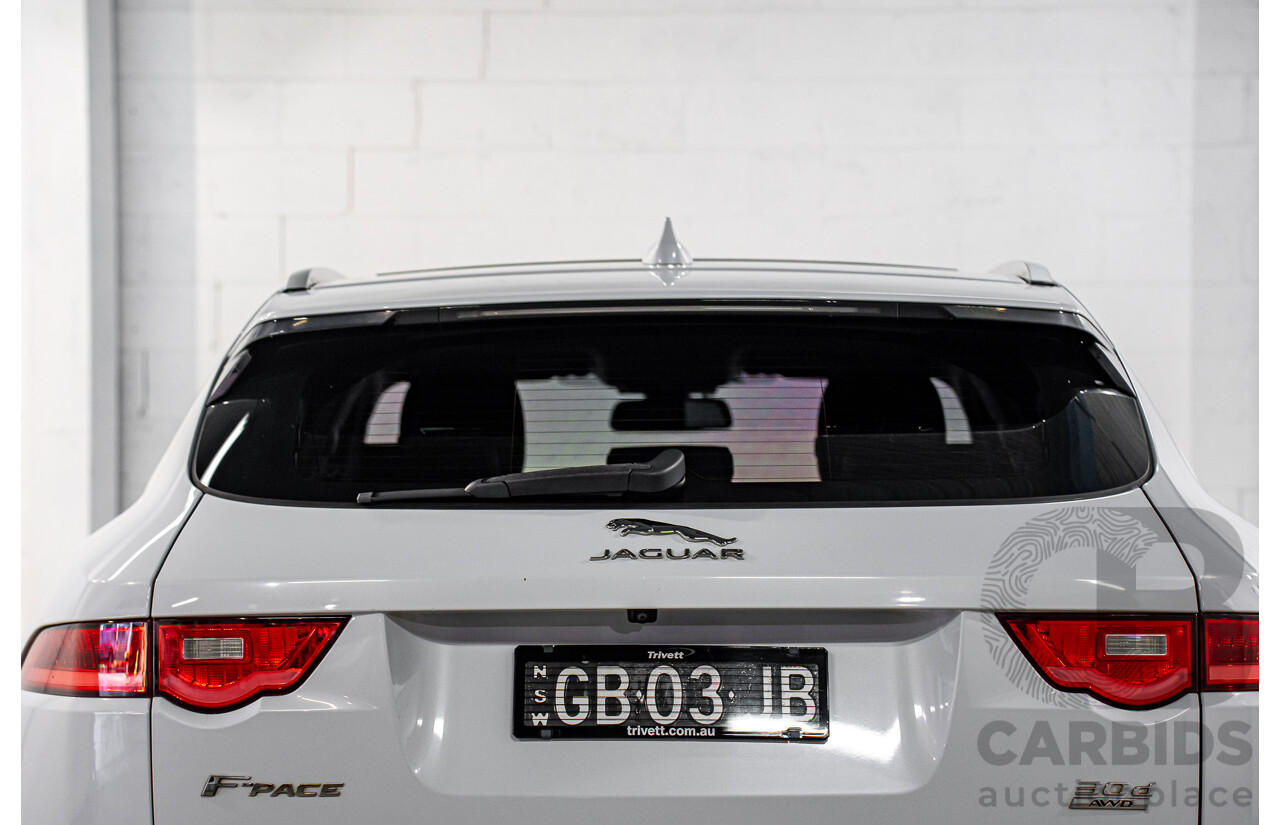 08/2016 Jaguar F-Pace 30d Portfolio (AWD) 4d Wagon Glacier White Metallic Turbo Diesel V6 3.0L