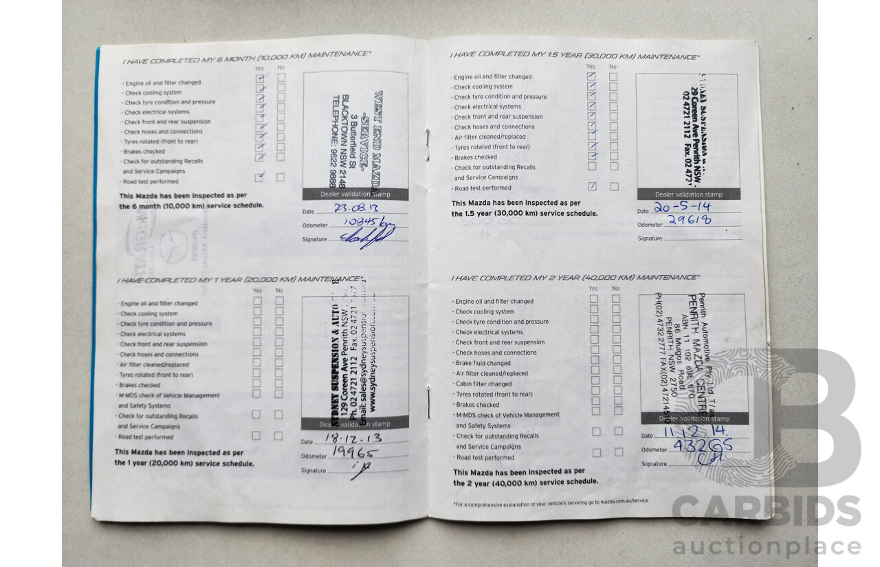 11/2012 Mazda Cx-5 MAXX Sport (4x4)  4d Wagon Black 2.2L