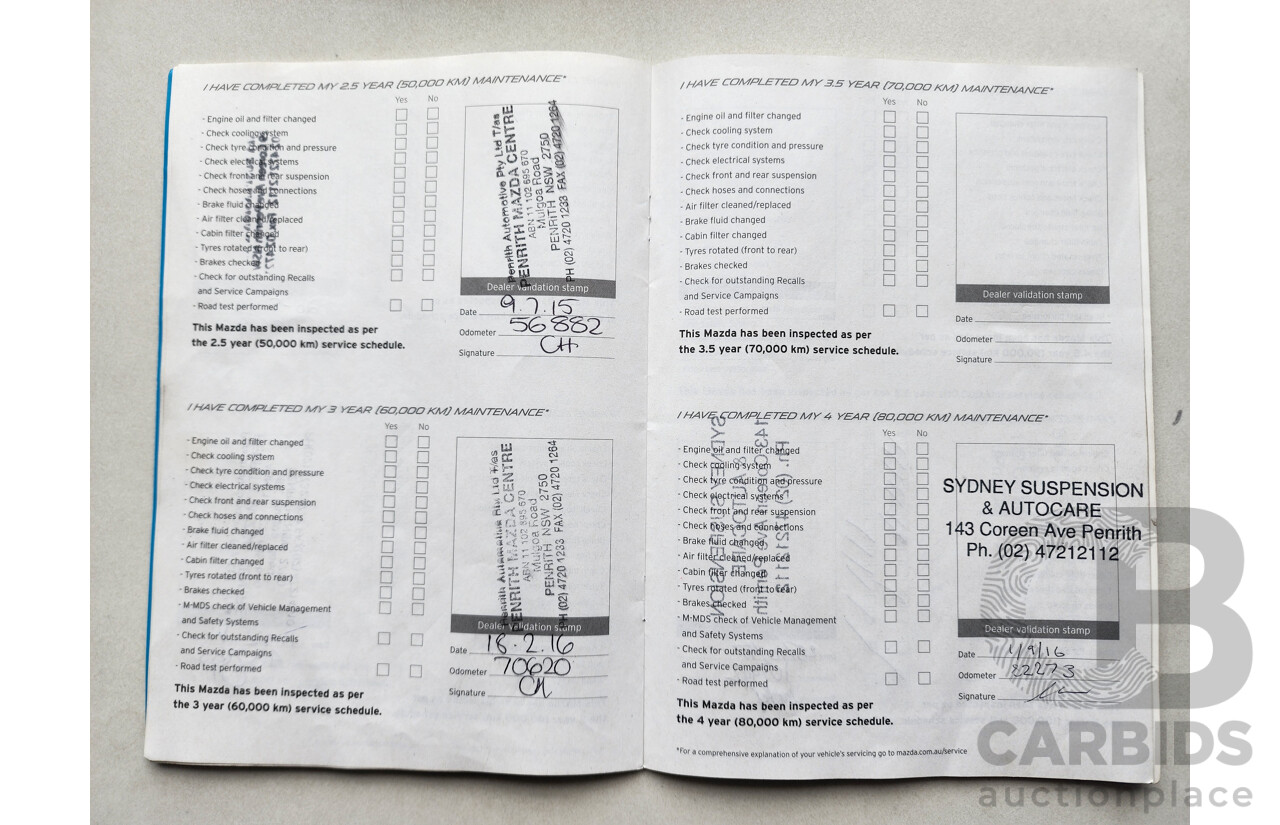 11/2012 Mazda Cx-5 MAXX Sport (4x4)  4d Wagon Black 2.2L