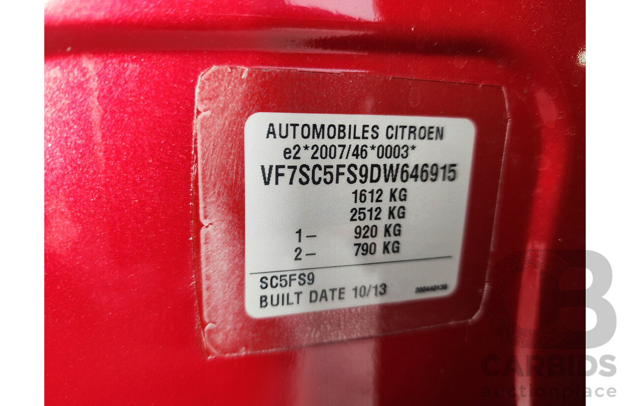1/2014 Citroen C3 Exclusive 1.6 A5 MY14 5d Hatchback Red 1.6L