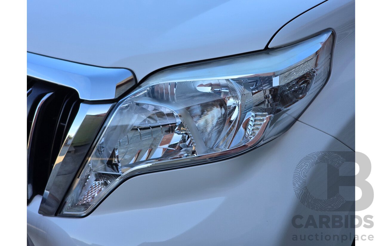 6/2016 Toyota Landcruiser Prado GXL (4x4) GDJ150R MY16 4d Wagon Glacier White Turbo Diesel 2.8L - 7 Seater