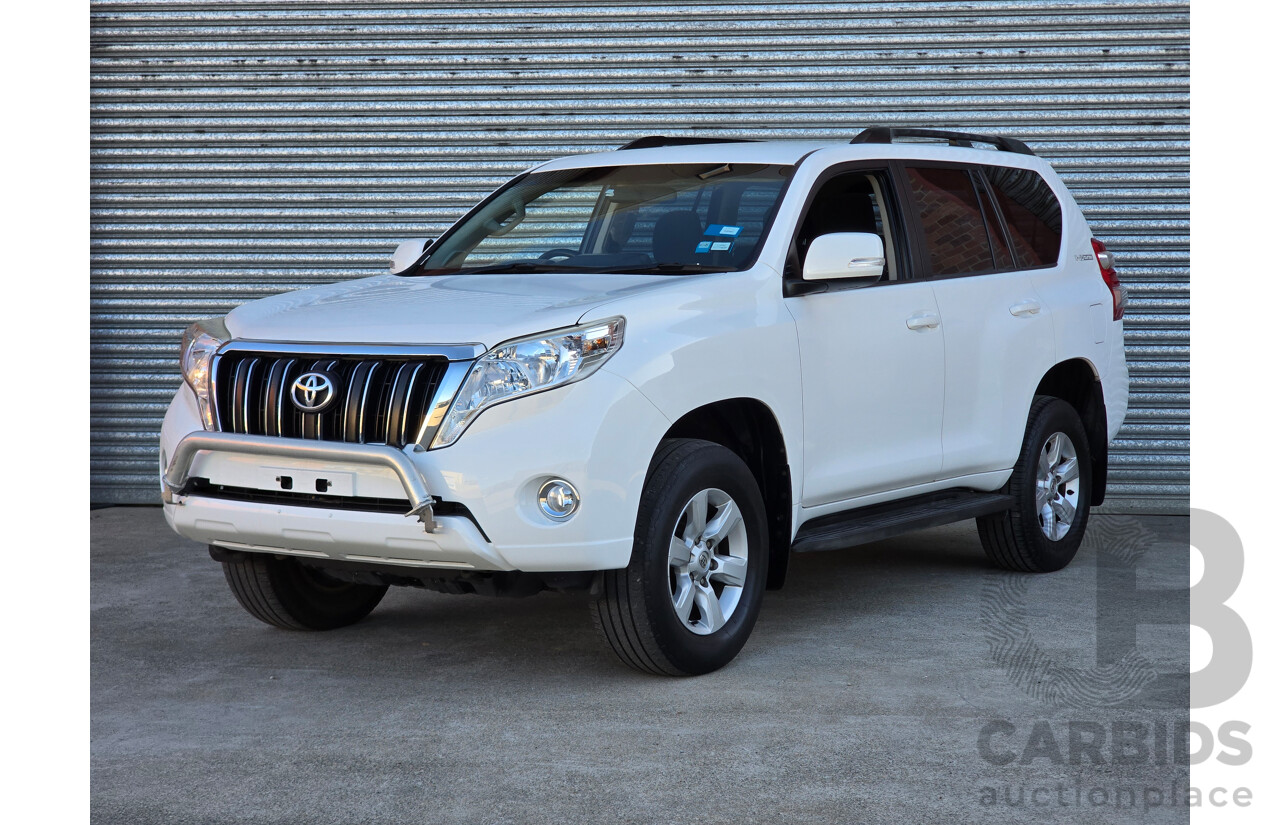 6/2016 Toyota Landcruiser Prado GXL (4x4) GDJ150R MY16 4d Wagon Glacier White Turbo Diesel 2.8L - 7 Seater