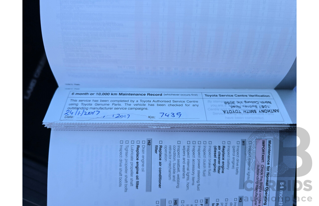 6/2016 Toyota Landcruiser Prado GXL (4x4) GDJ150R MY16 4d Wagon Glacier White Turbo Diesel 2.8L - 7 Seater