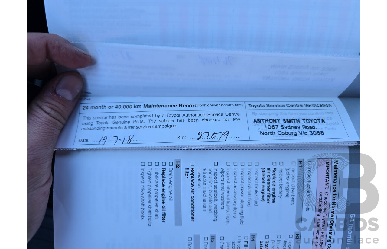 6/2016 Toyota Landcruiser Prado GXL (4x4) GDJ150R MY16 4d Wagon Glacier White Turbo Diesel 2.8L - 7 Seater