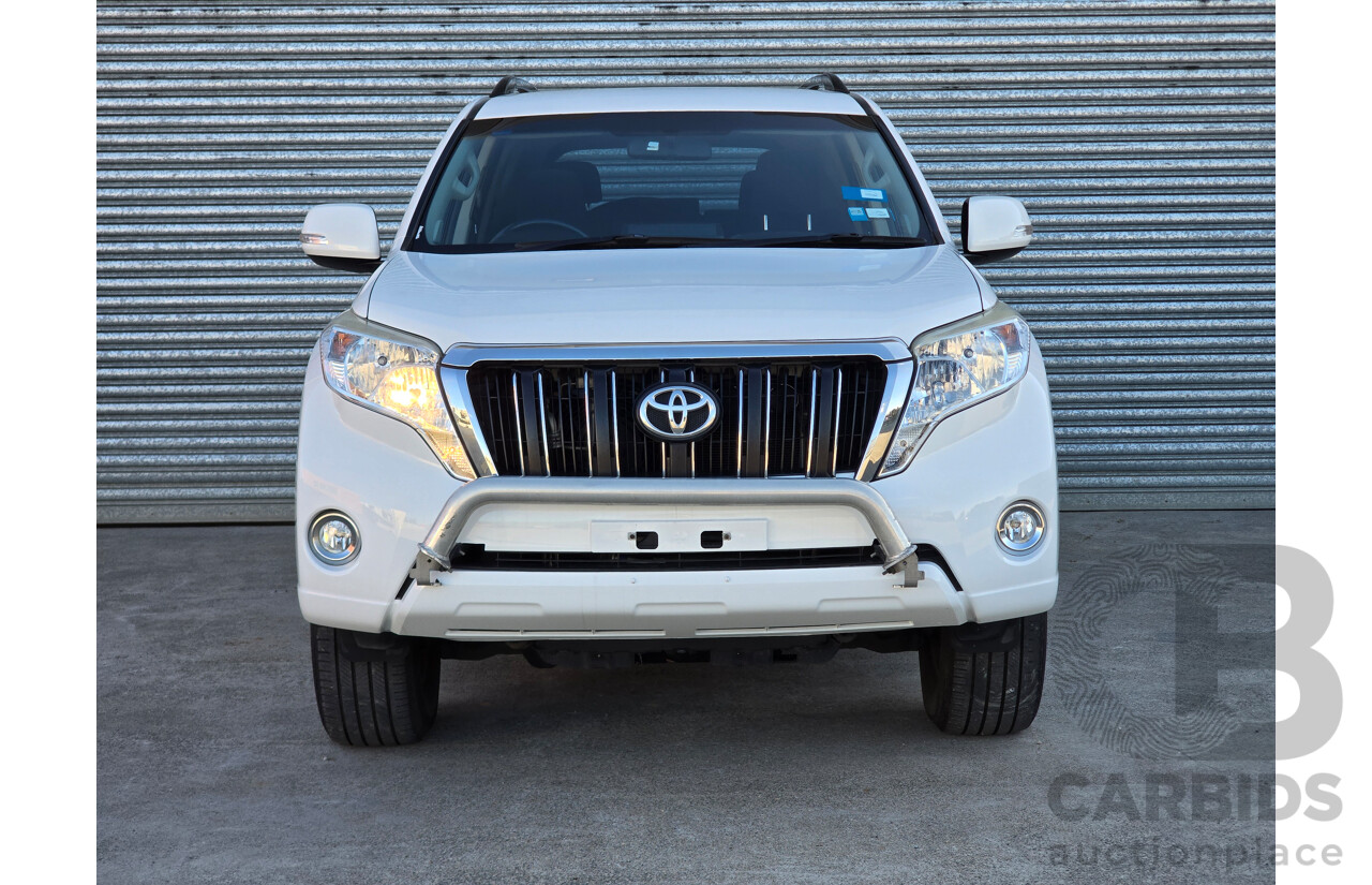 6/2016 Toyota Landcruiser Prado GXL (4x4) GDJ150R MY16 4d Wagon Glacier White Turbo Diesel 2.8L - 7 Seater