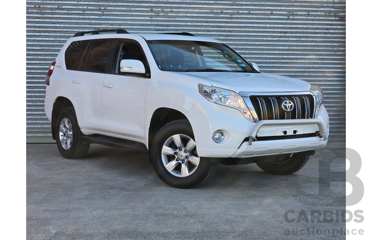 6/2016 Toyota Landcruiser Prado GXL (4x4) GDJ150R MY16 4d Wagon Glacier White Turbo Diesel 2.8L - 7 Seater
