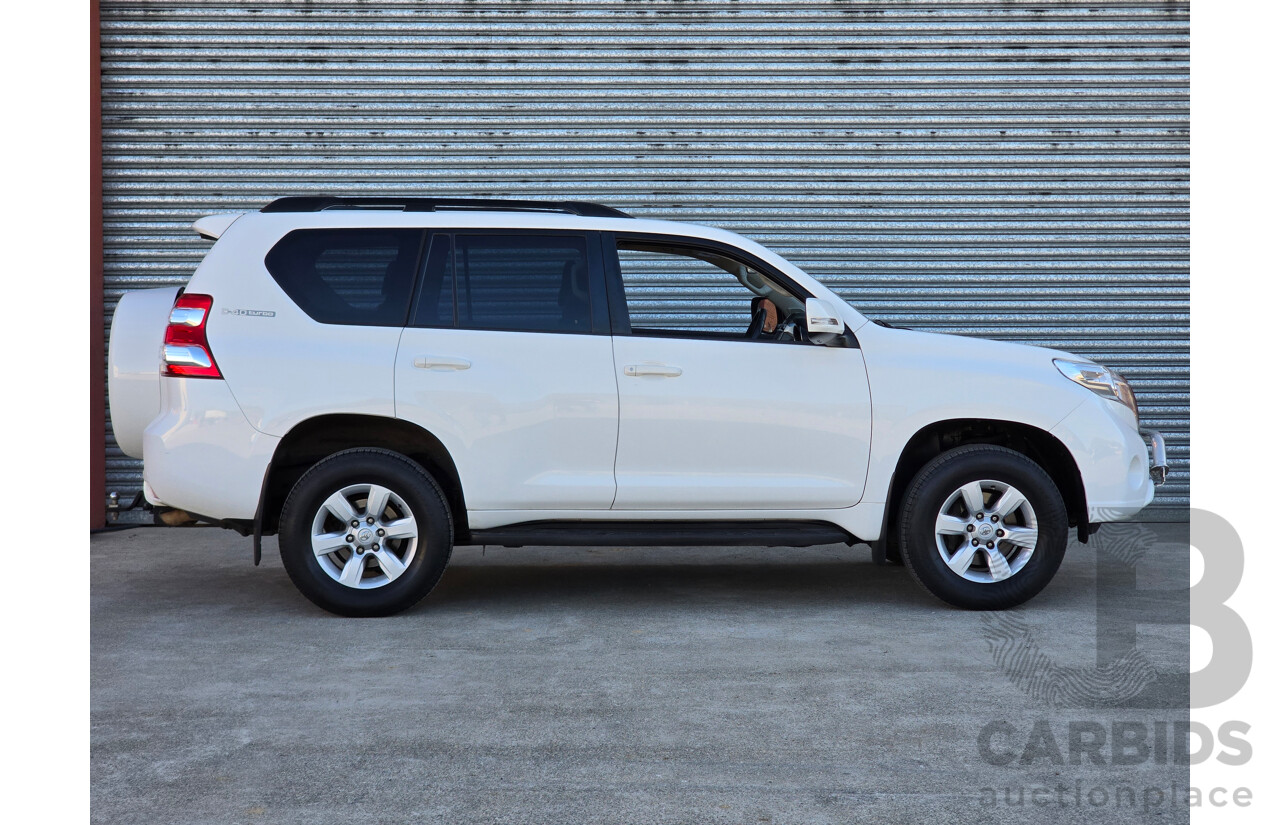 6/2016 Toyota Landcruiser Prado GXL (4x4) GDJ150R MY16 4d Wagon Glacier White Turbo Diesel 2.8L - 7 Seater