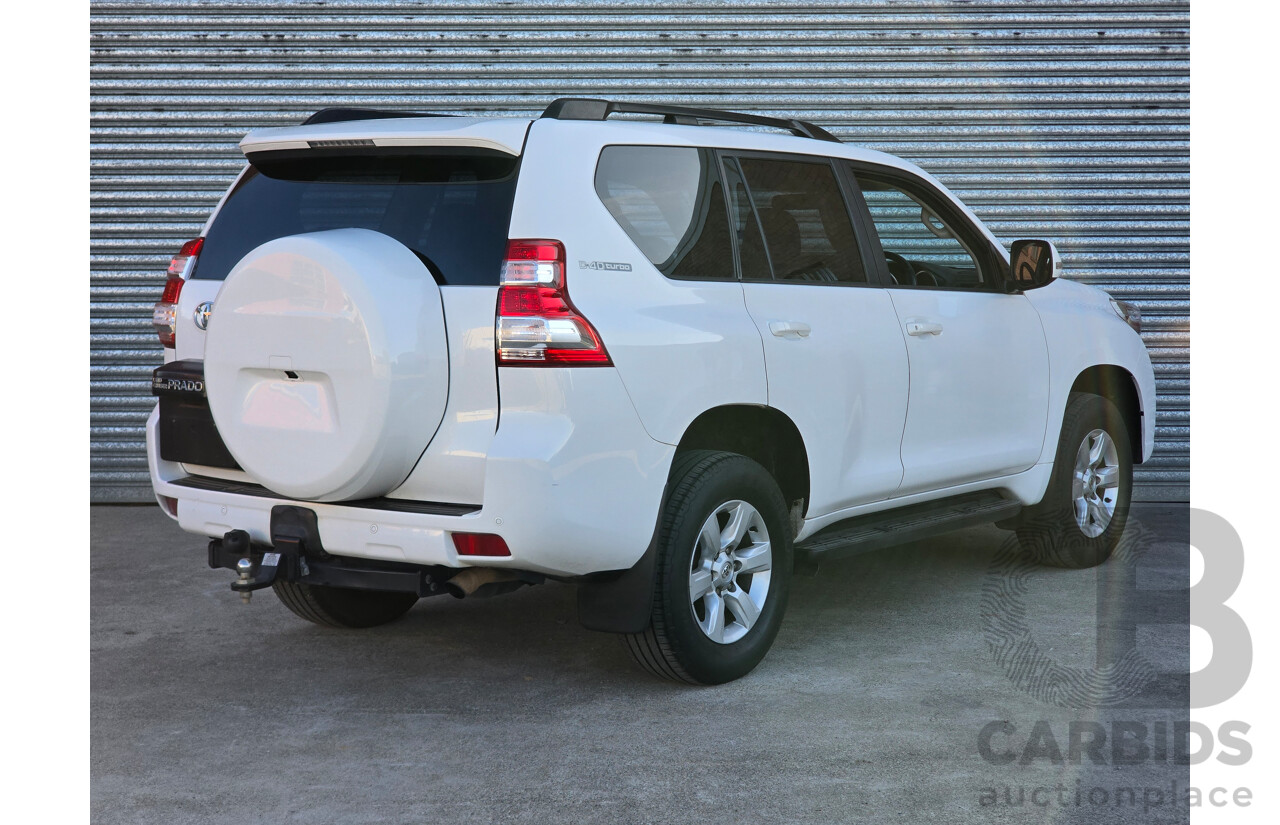 6/2016 Toyota Landcruiser Prado GXL (4x4) GDJ150R MY16 4d Wagon Glacier White Turbo Diesel 2.8L - 7 Seater