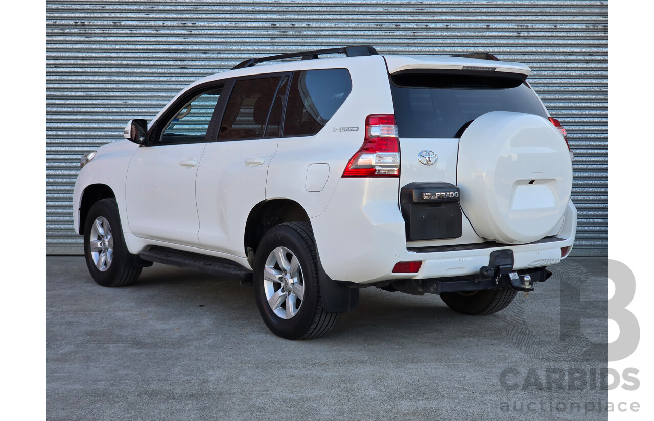 6/2016 Toyota Landcruiser Prado GXL (4x4) GDJ150R MY16 4d Wagon Glacier White Turbo Diesel 2.8L - 7 Seater