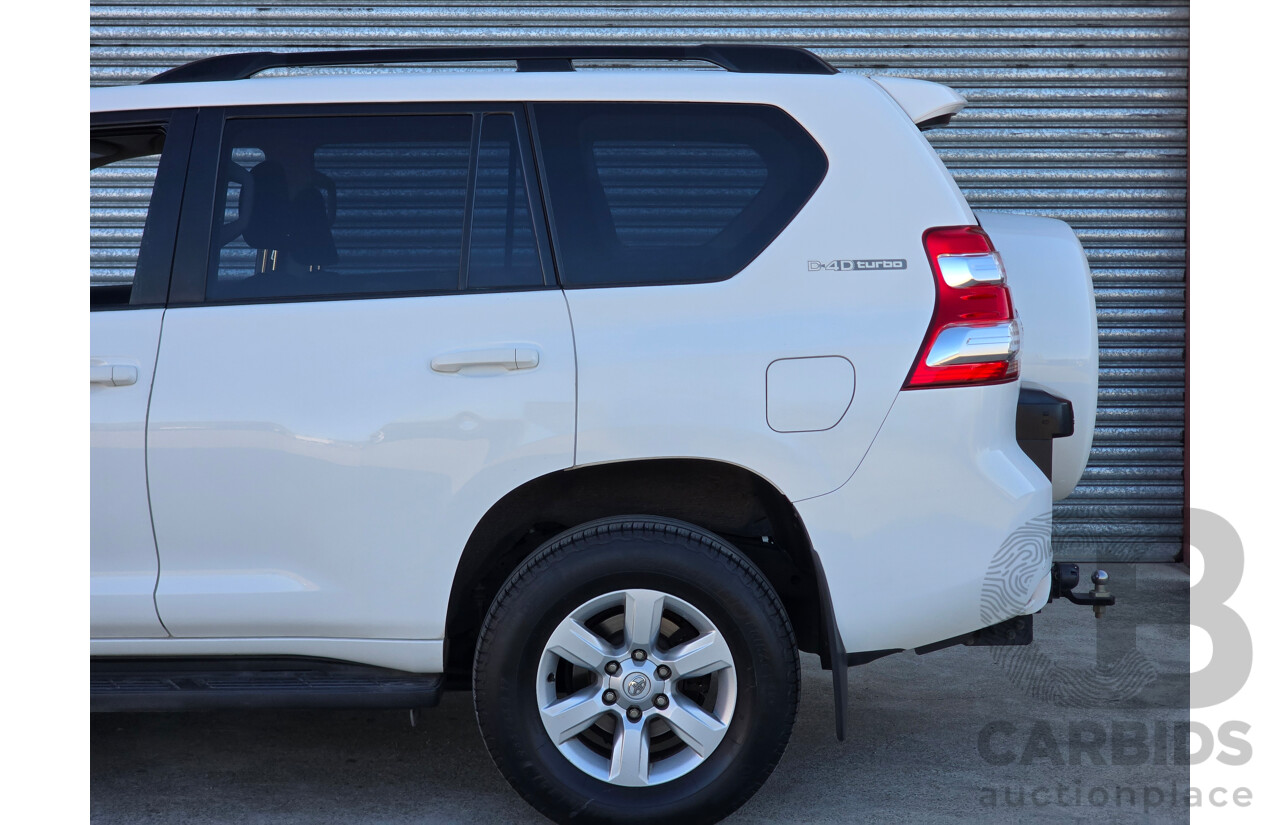 6/2016 Toyota Landcruiser Prado GXL (4x4) GDJ150R MY16 4d Wagon Glacier White Turbo Diesel 2.8L - 7 Seater