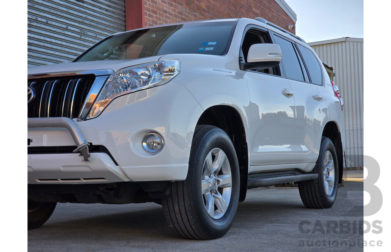 6/2016 Toyota Landcruiser Prado GXL (4x4) GDJ150R MY16 4d Wagon Glacier White Turbo Diesel 2.8L - 7 Seater