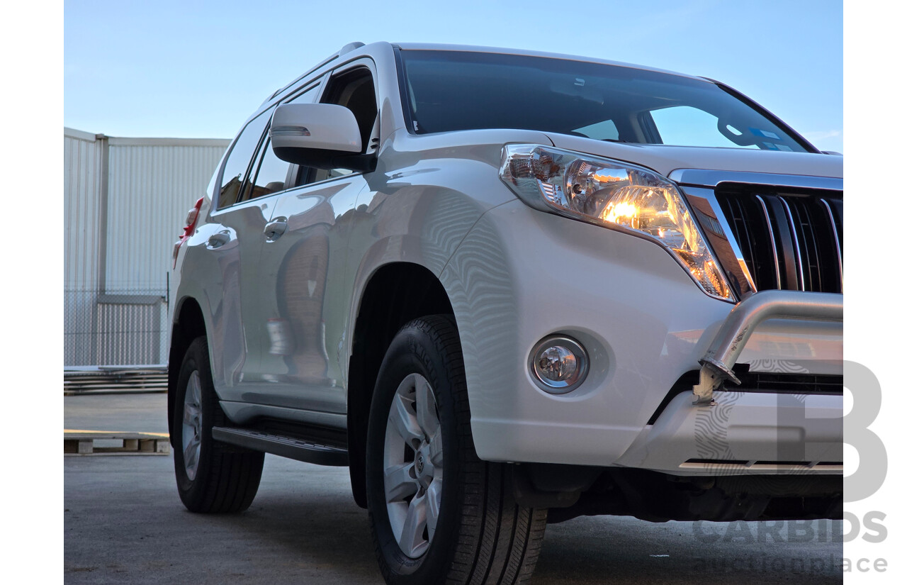 6/2016 Toyota Landcruiser Prado GXL (4x4) GDJ150R MY16 4d Wagon Glacier White Turbo Diesel 2.8L - 7 Seater