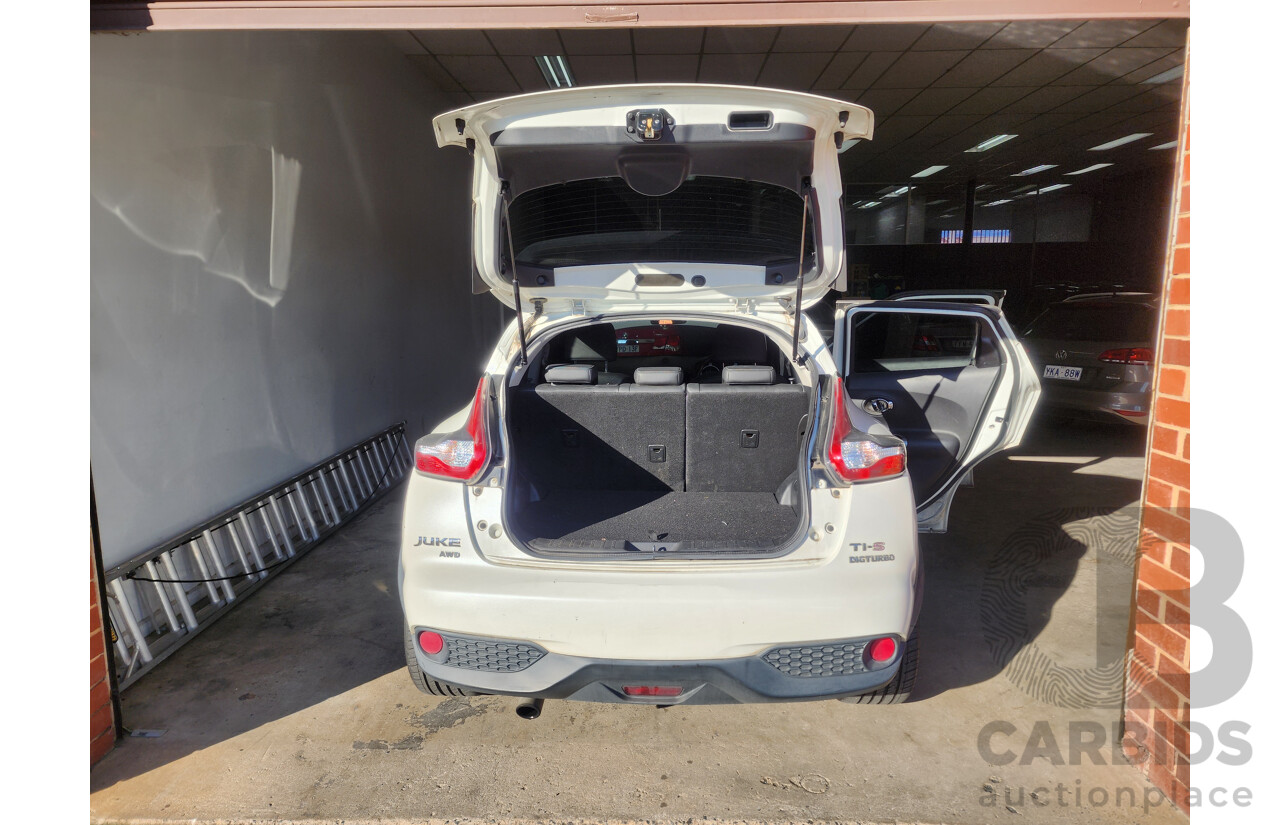 3/2015 Nissan Juke Ti-S (awd) F15 SERIES 2 4d Wagon White 1.6L