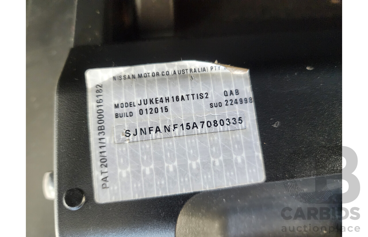 3/2015 Nissan Juke Ti-S (awd) F15 SERIES 2 4d Wagon White 1.6L