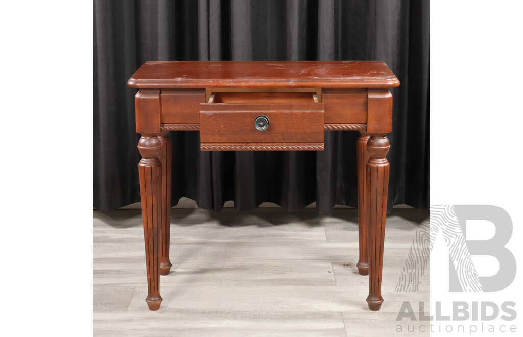 Timber Single Drawer Hall Table