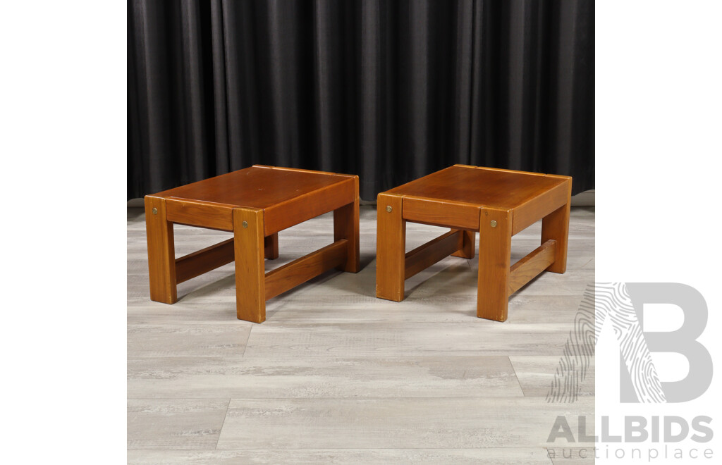 Pair of Modern Timber Side Tables