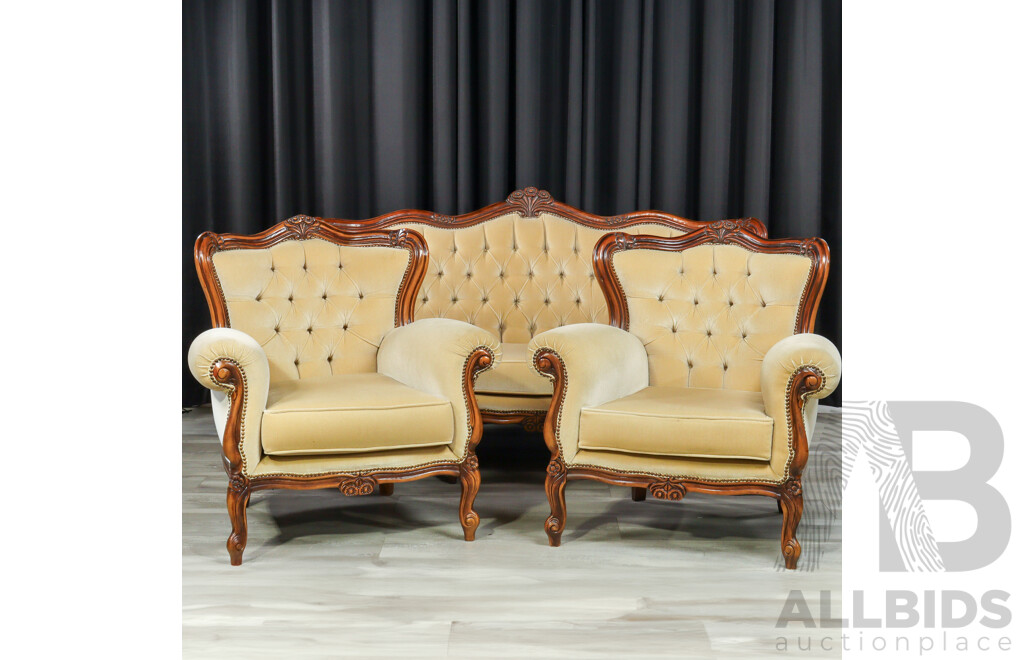 Reproduction French Style Upholstered Parlour Suite