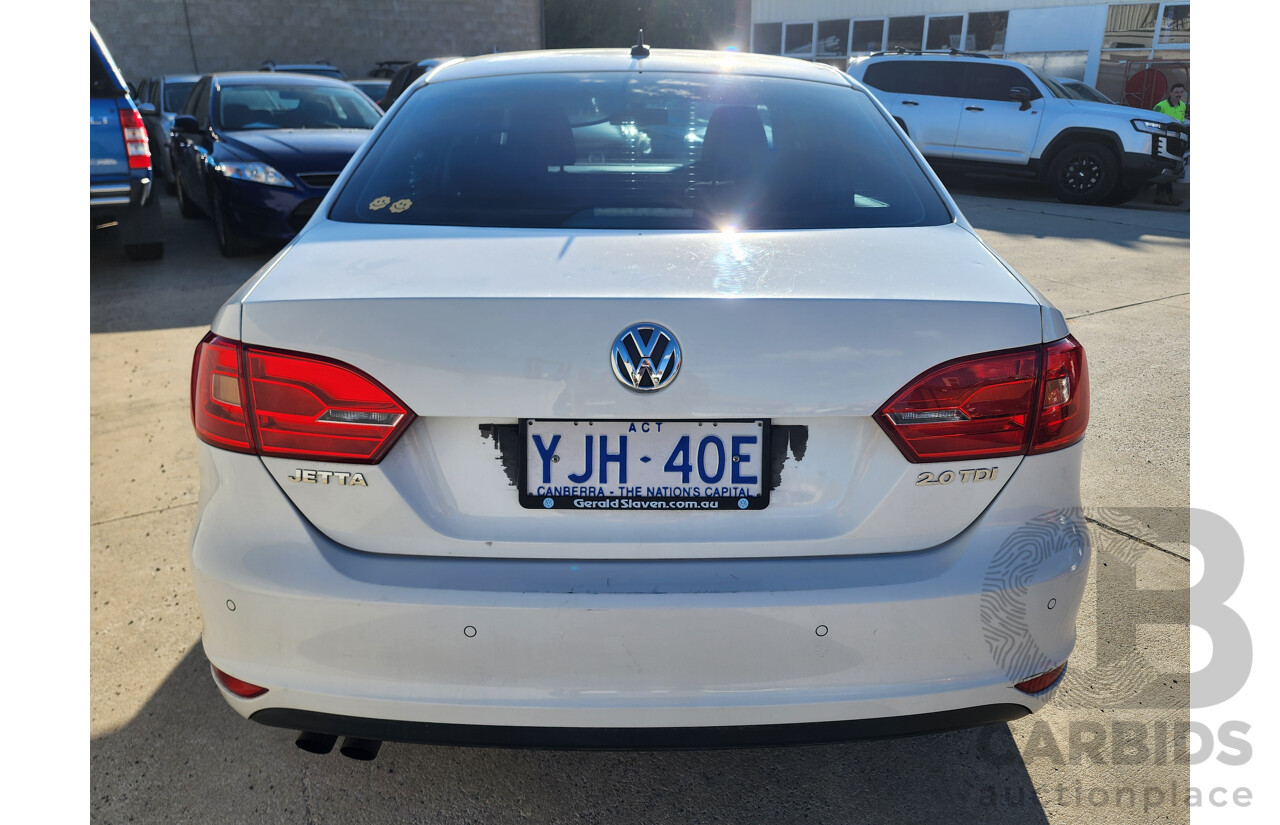 7/2012 Volkswagen Jetta 103 TDI Comfortline 1KM MY12 4d Sedan White 2.0L