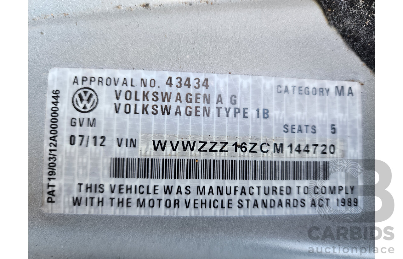 7/2012 Volkswagen Jetta 103 TDI Comfortline 1KM MY12 4d Sedan White 2.0L