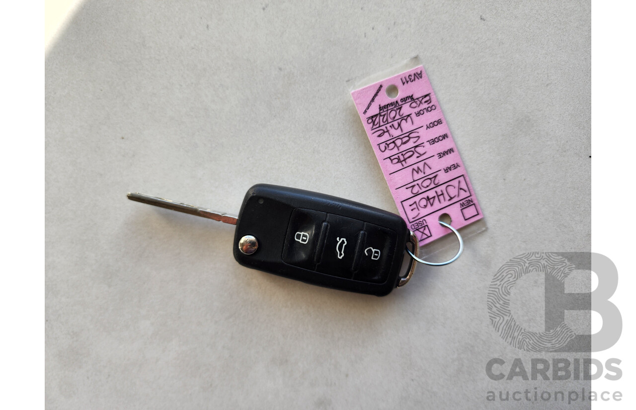 7/2012 Volkswagen Jetta 103 TDI Comfortline 1KM MY12 4d Sedan White 2.0L