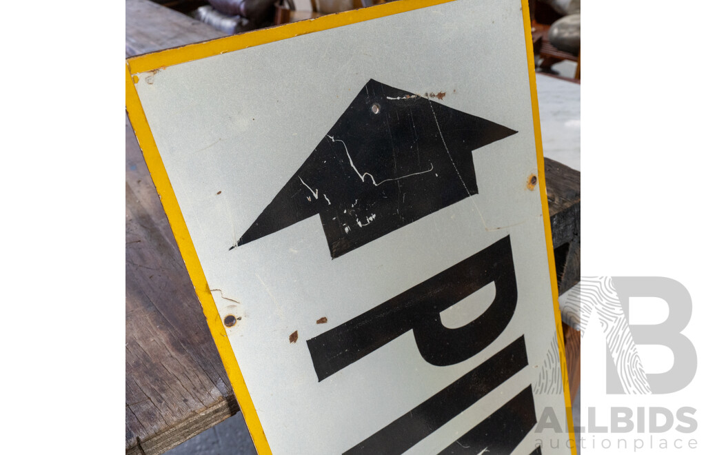 Vintage Metal 'Pine Lodge', Formerly Barton House, Sign