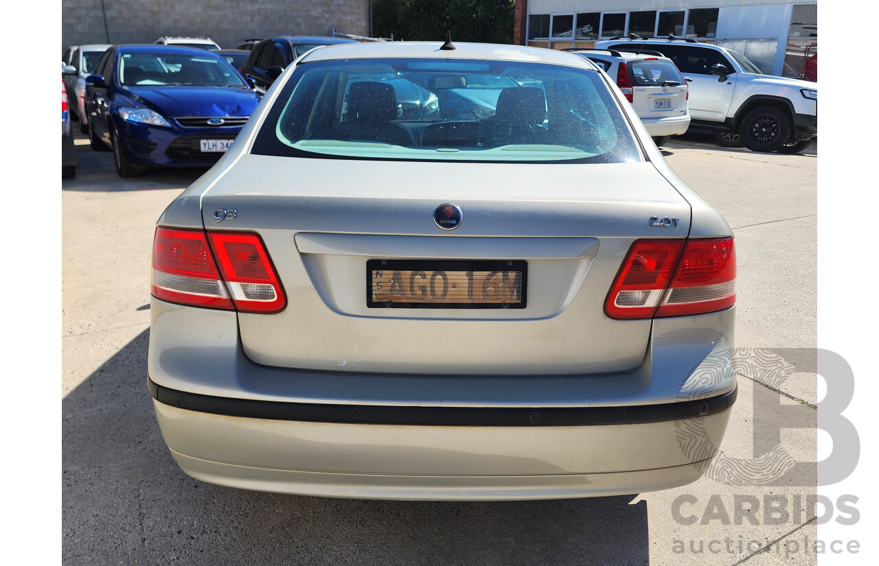 5/2007 Saab 9-3 Vector 2.0T MY07 4d Sedan Silver 2.0L